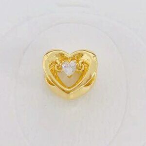 Pandora Radiant Heart & Floating Stone Charm  power of love Pendant Gold-Plated